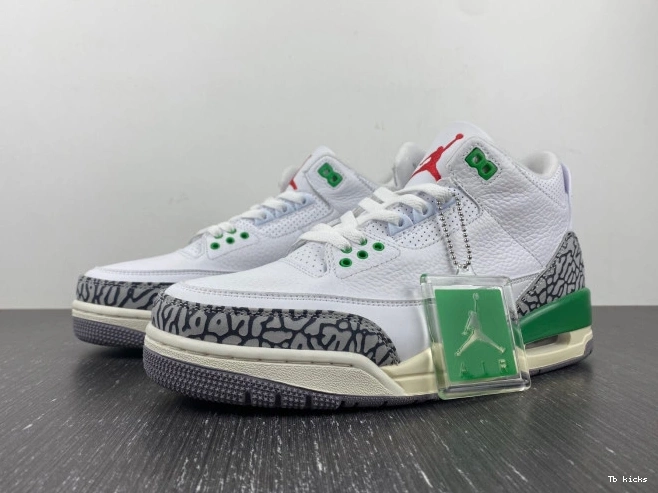 Reps TBK Retro Jordan CK9246-136 3 Green (W) Lucky 0810